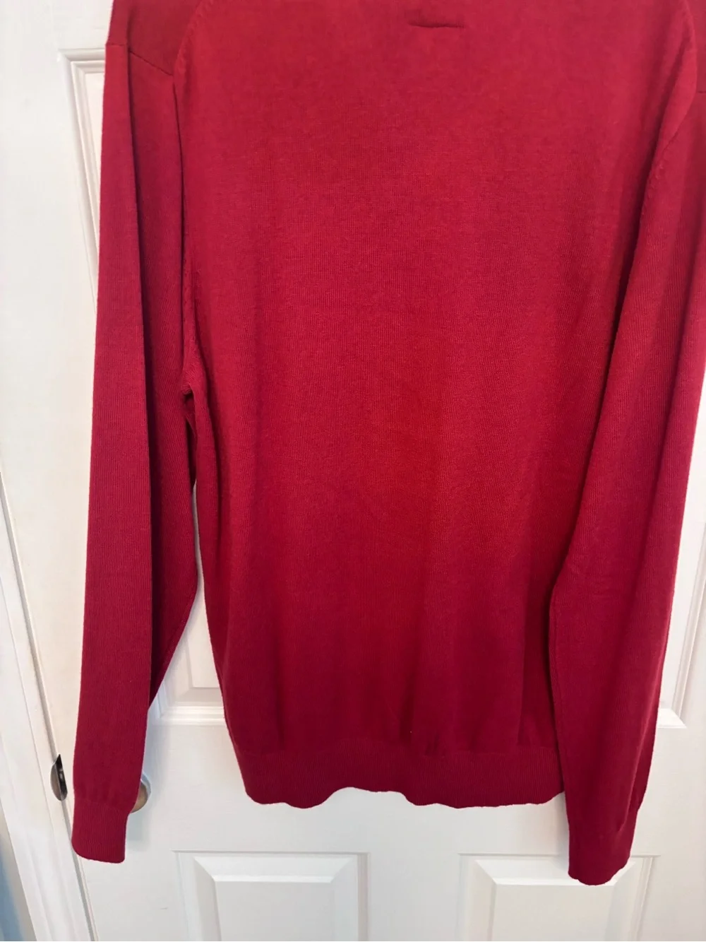 St. John's Bay Men's V-Neck Sweater - Burgundy Red